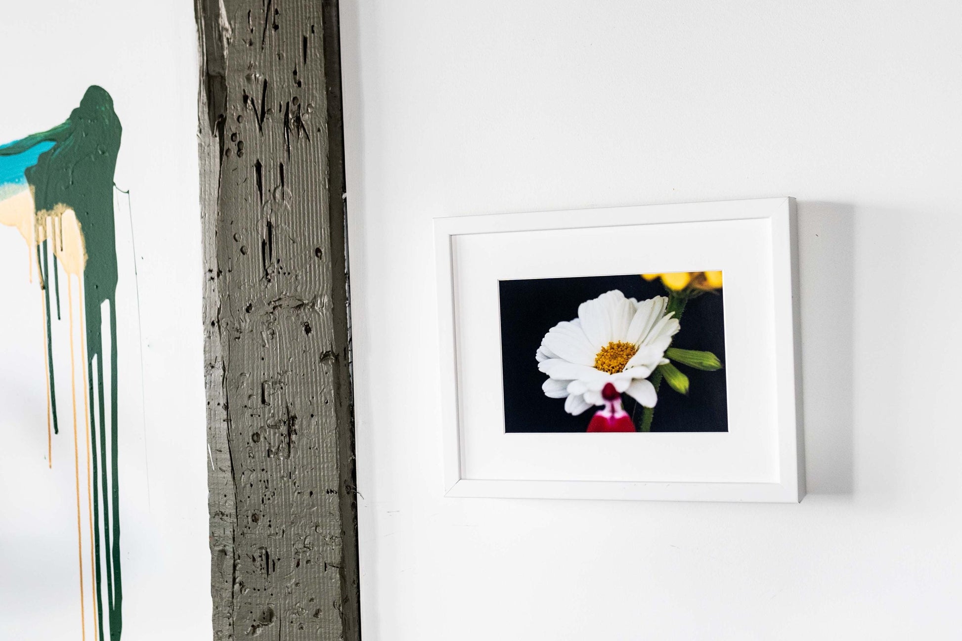 Matted White Wildflower Macro Photography Print – Elegant Floral Fine Art, Macro Flower Photography, Nature Home Decor, Office Art Print