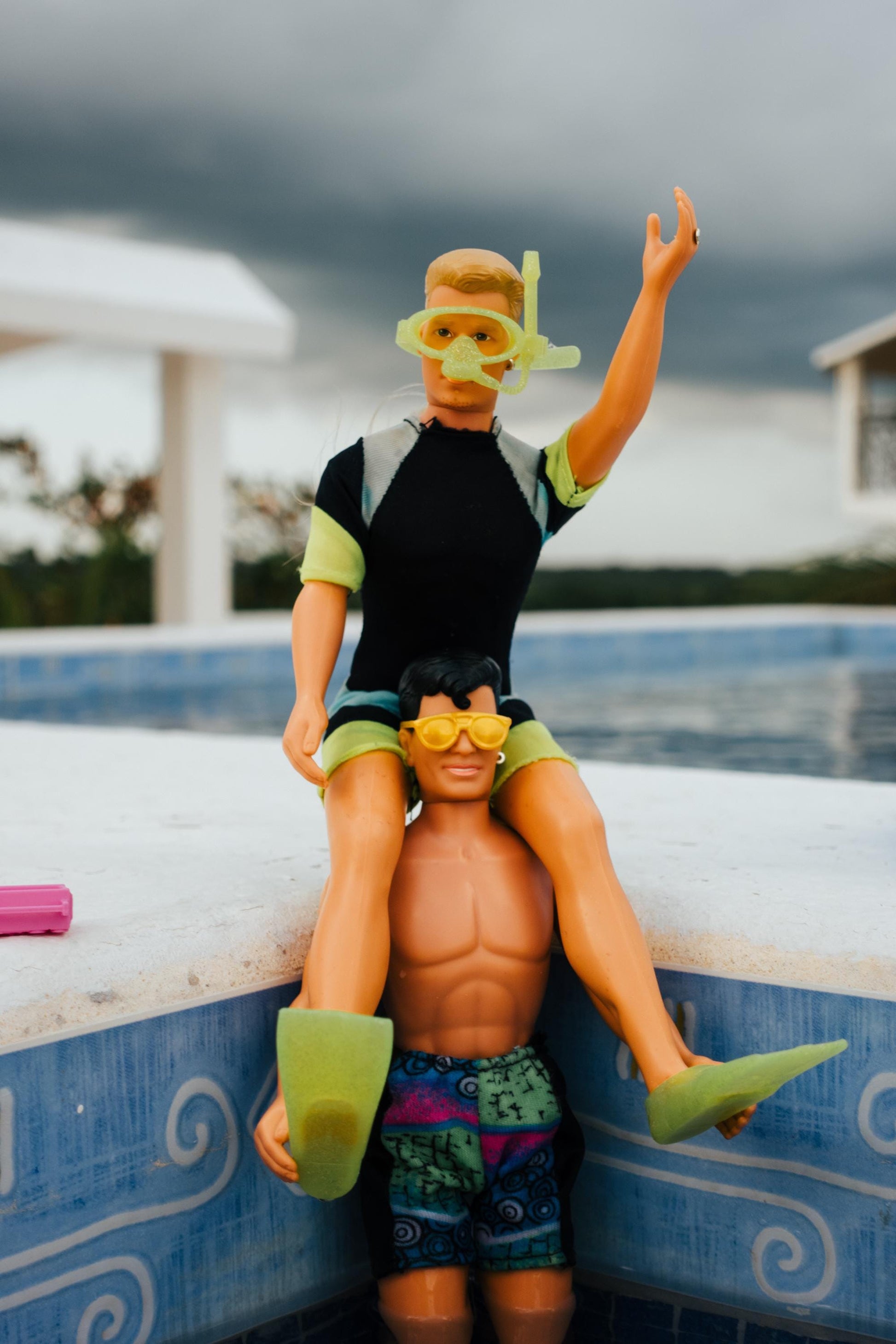 Chicken Fight Champions – Pool Party Edition, NKOTB Dolls in Akumal, Mexico, Funny Home Decor Gift