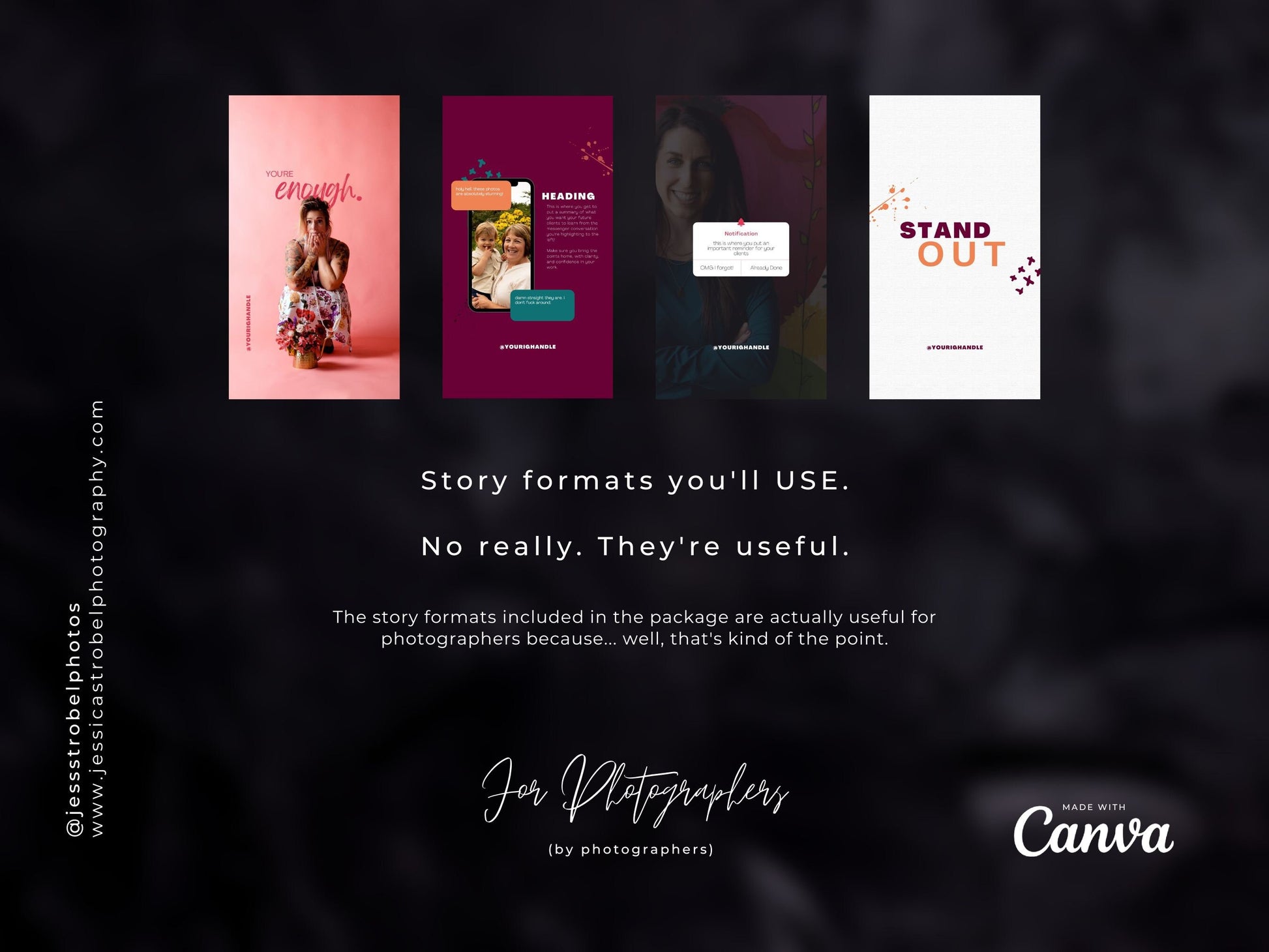 Photographer Social Media Canva Templates | Colorful, Bright, Vibrant Branding