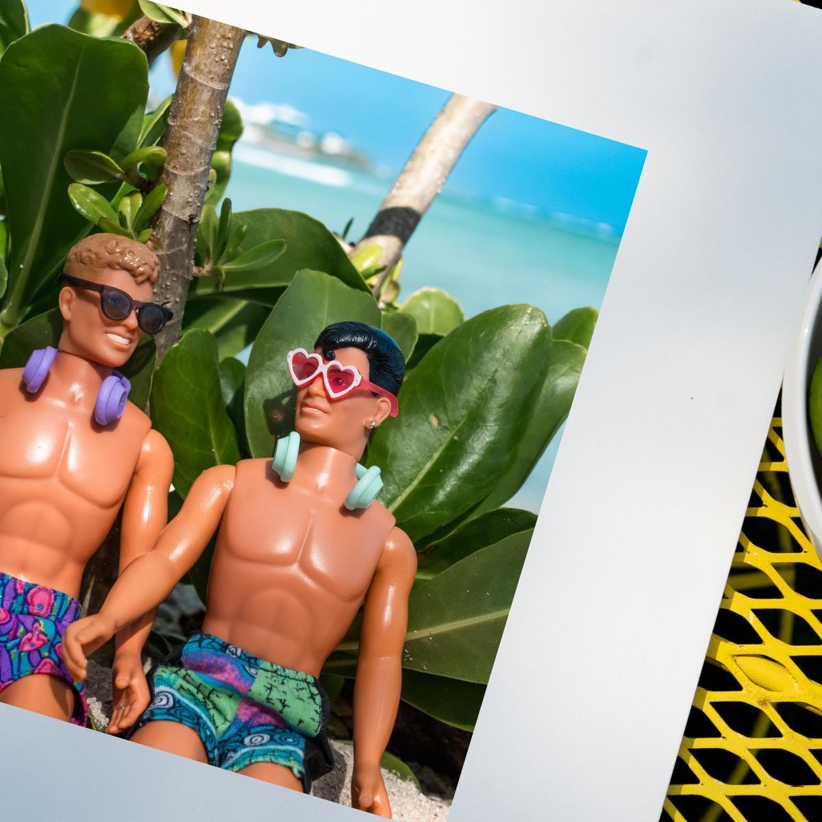 Joey McIntyre and Jordan Knight Beach Bros – NKOTB Dolls in Akumal, Mexico, Fun Home Decor Gift