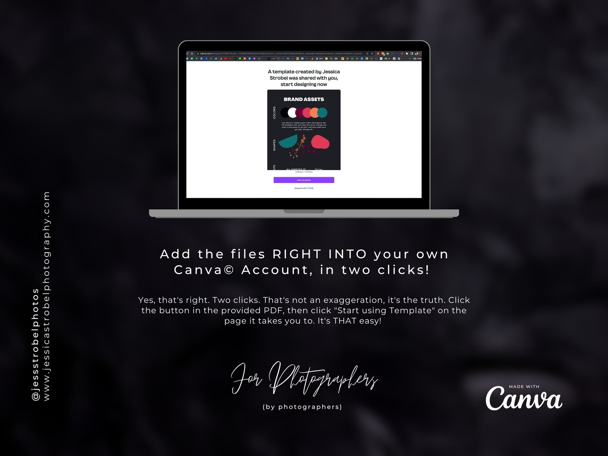 Photographer Social Media Canva Templates | Colorful, Bright, Vibrant Branding