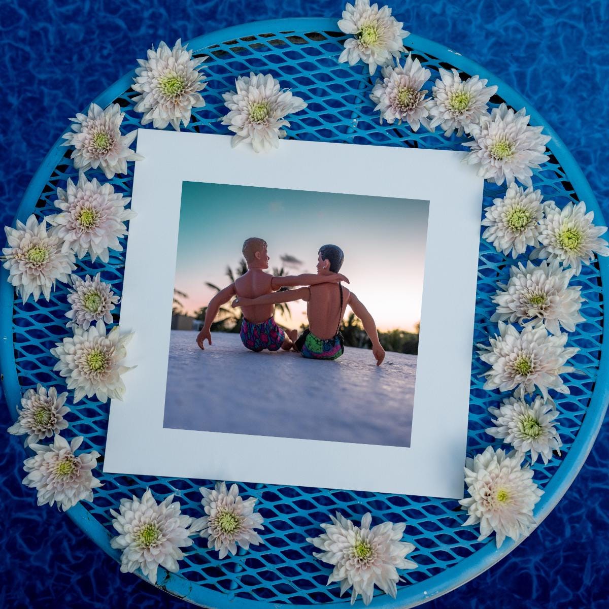 Joey McIntyre and Jordan Knight Beach Bros in Akumal Mexico Sunset Art Print