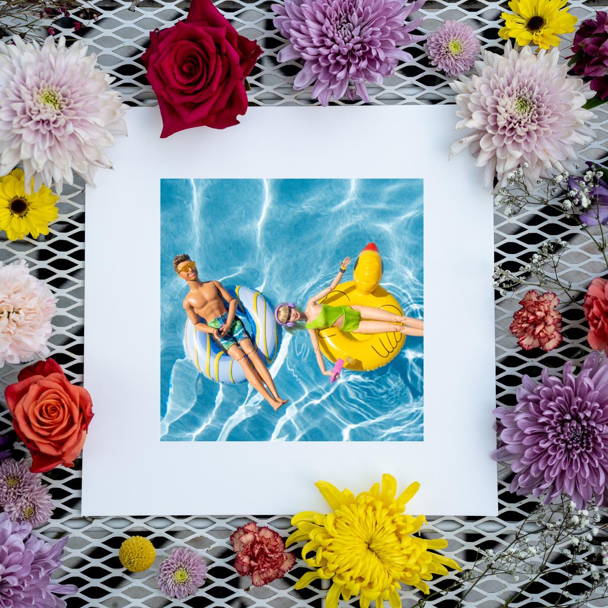 Custom Doll Pool Float Print – Fun Summer Couple Photography
