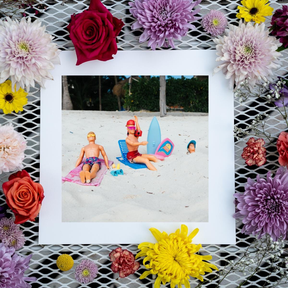 Silly Sand Schennigans – NKOTB Dolls in Akumal, Mexico, Funny Home Decor Gift