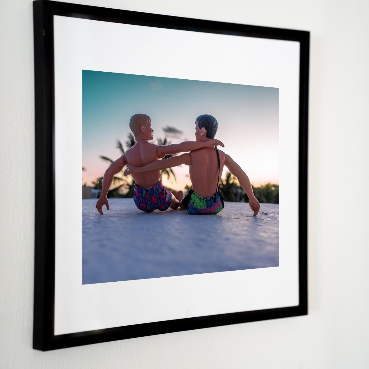 Joey McIntyre and Jordan Knight Beach Bros in Akumal Mexico Sunset Art Print