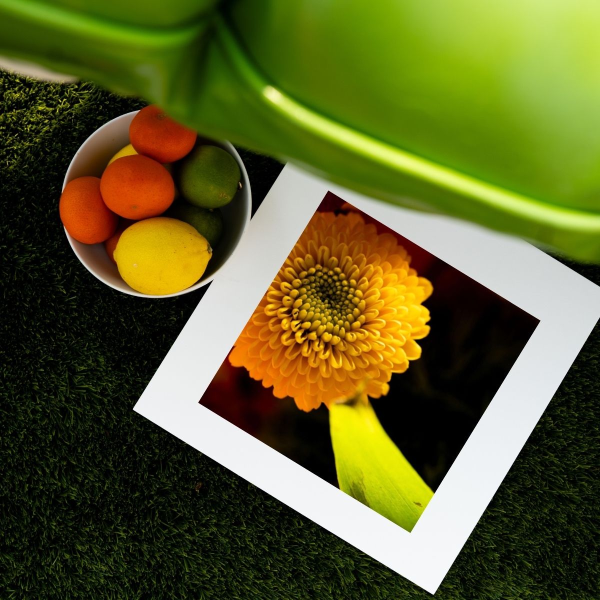 Be Someone’s Sunshine – Vibrant Yellow Chrysanthemum Art Print, Textured Macro Photography, Elegant Colorful Home Decor