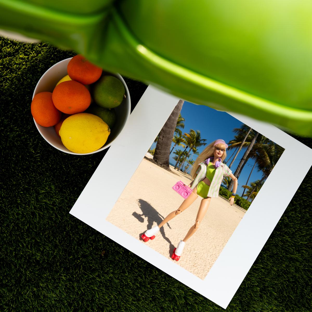 Barbie Doll Roller Skating Beach Print – Retro 90s Summer Vibes