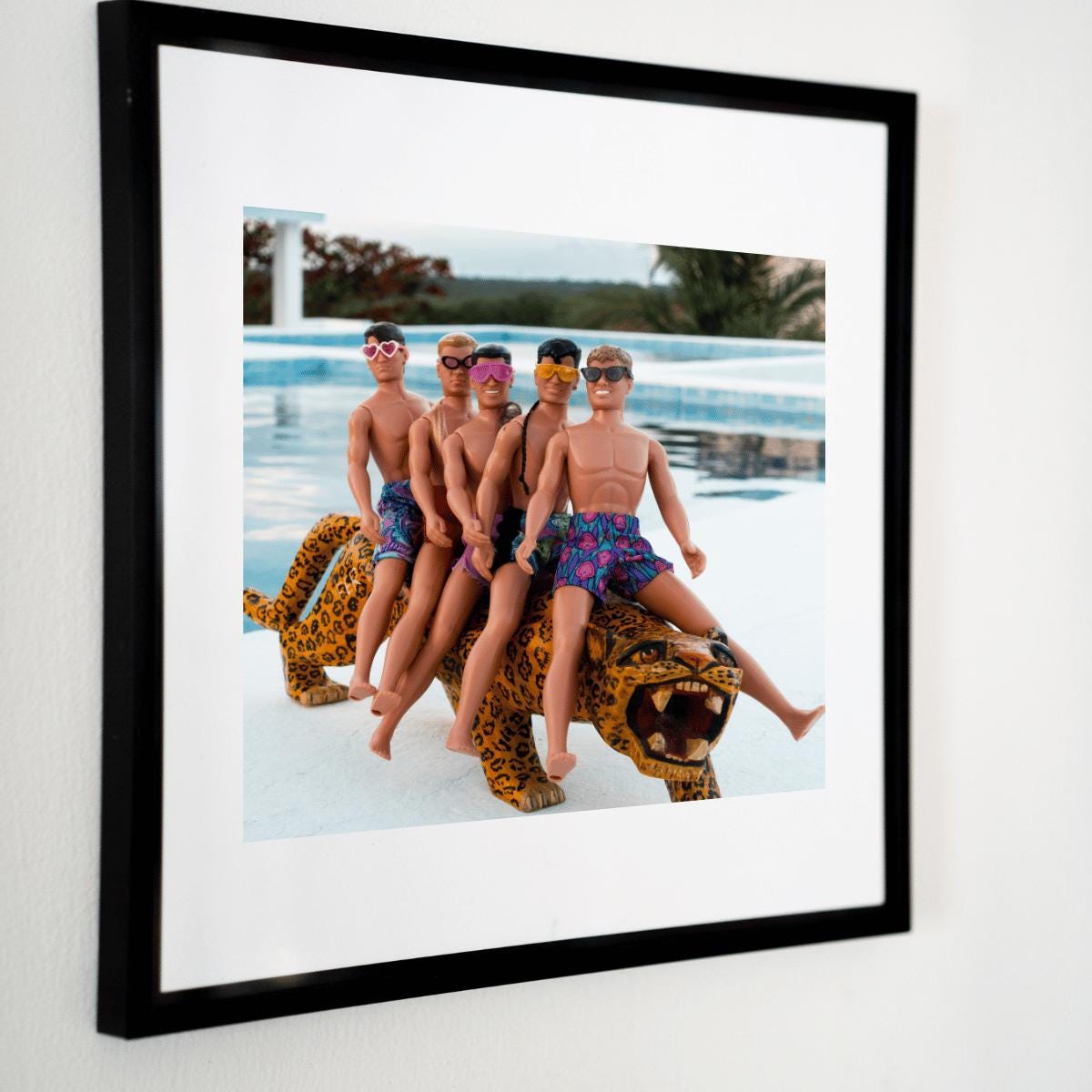 Bold Fine Art Print of Vintage Dolls - New Kids on the Block Retro Gift & Decor for Pop Culture Lovers