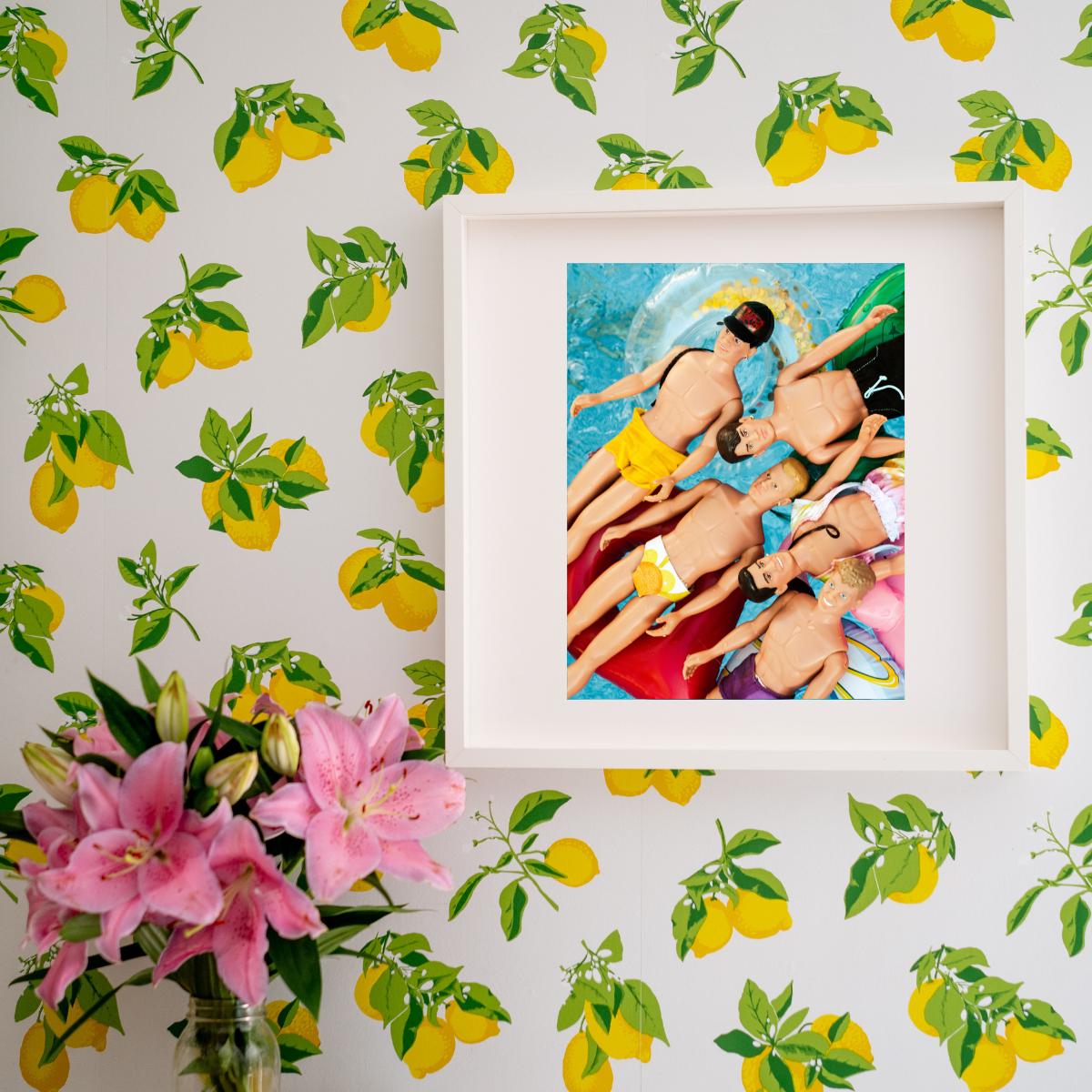 Good Times  — Nostalgic New Kids on The Block Doll Pool Art Print, Summer Birthday Gift, Unique Home Decor, 90s Aesthetic Photo