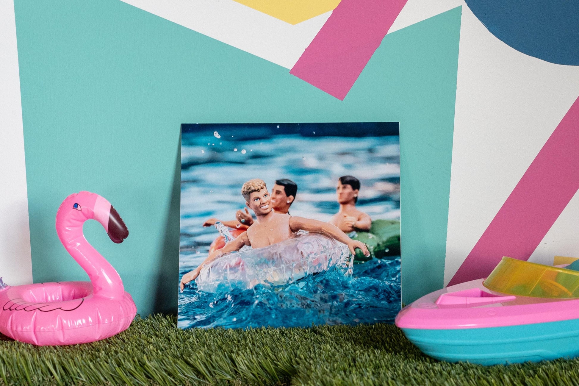 No Stress — Fun New Kids on The Block Barbie Doll Photo Print, Maximalist Wall Art Gift, Unique Swimmer Gift