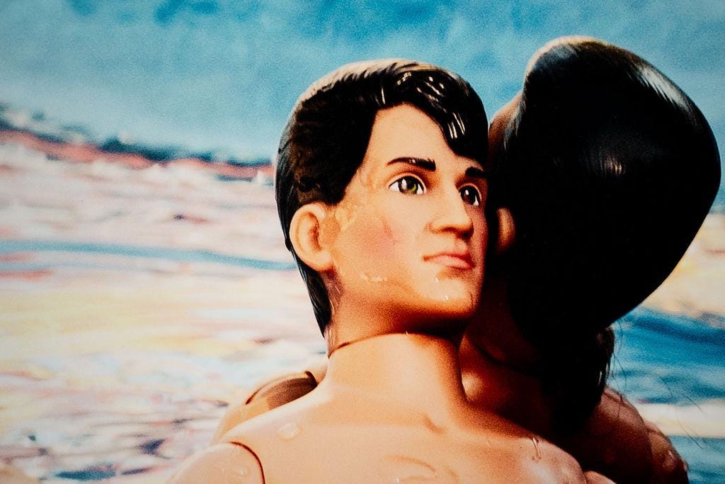 I Think About You in the Summertime — Nostalgic New Kids on The Block Doll Art Print, Pool Party Gift, Fun Home Decor, Colorful 80s Boy Band