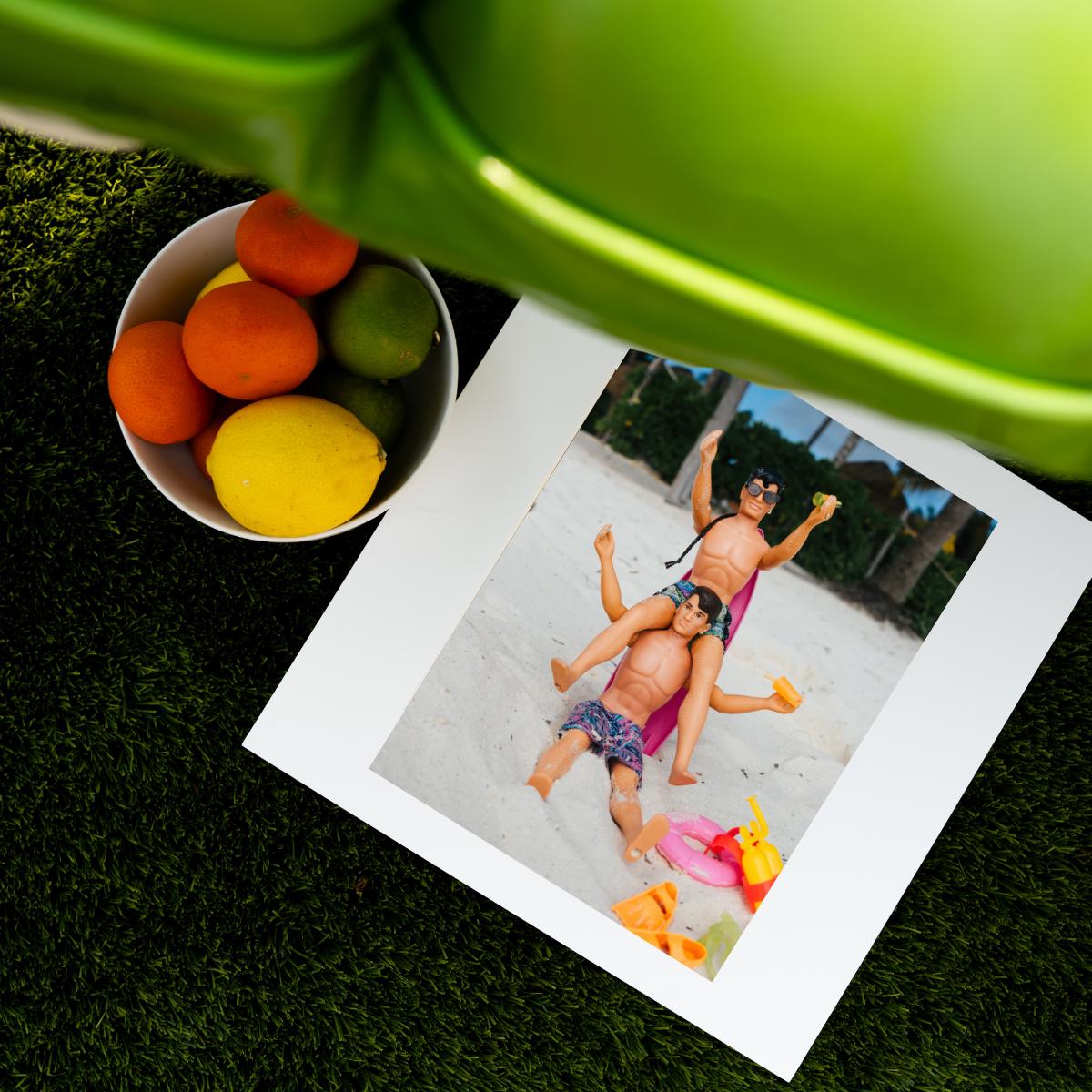 Shoulder Ride Shenanigans – Knight Bros Beach Day, NKOTB Dolls in Akumal, Mexico, Fun Home Decor Gift