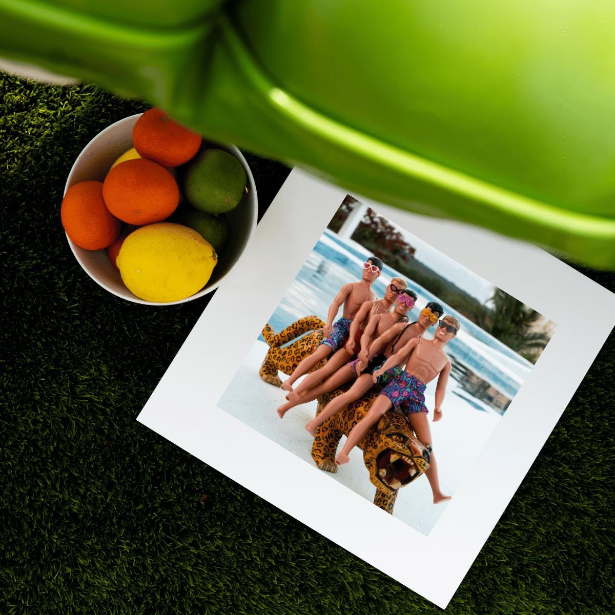 Bold Fine Art Print of Vintage Dolls - New Kids on the Block Retro Gift & Decor for Pop Culture Lovers