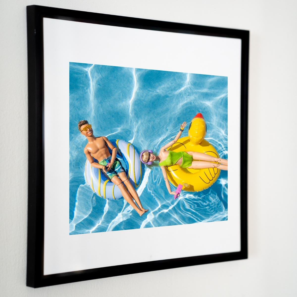 Custom Doll Pool Float Print – Fun Summer Couple Photography