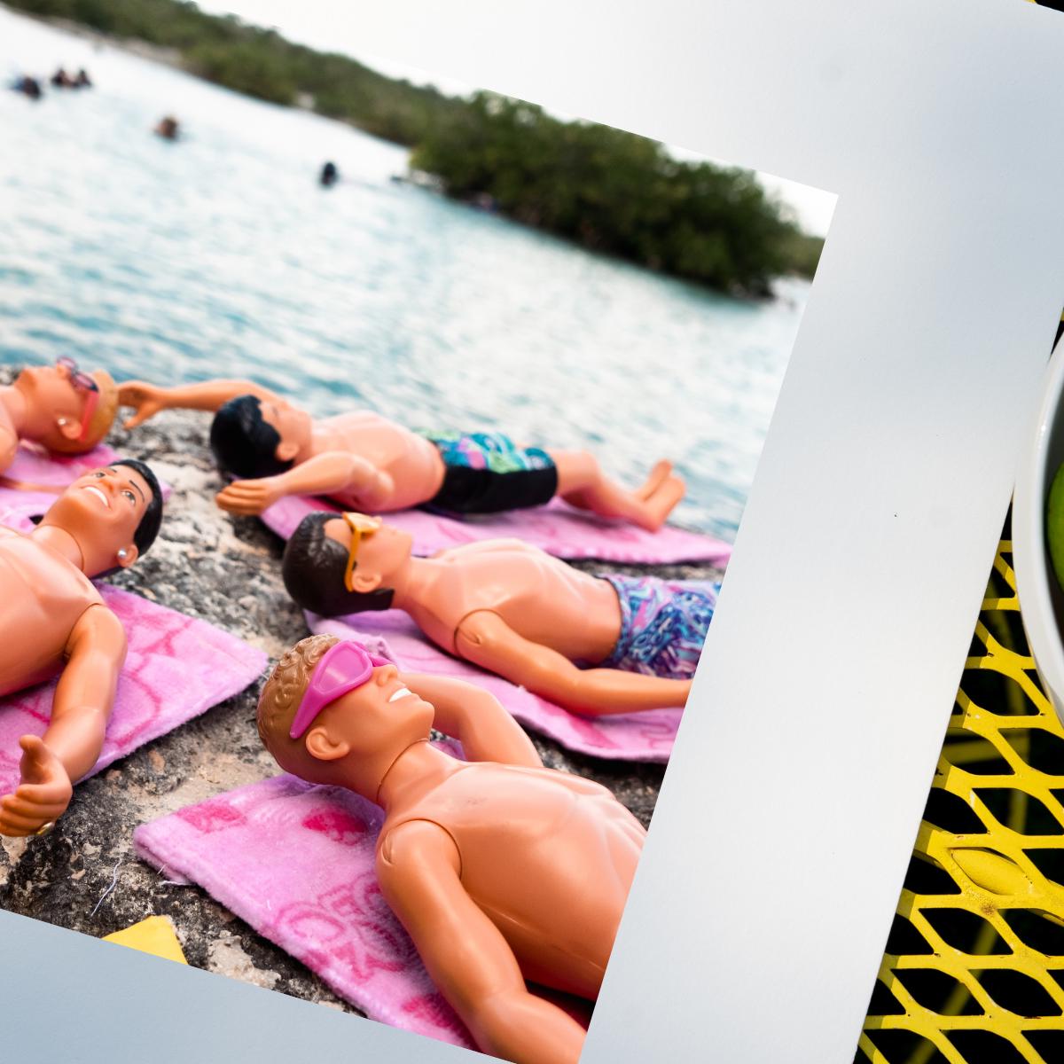 Towel Time – Rockside Relaxation with NKOTB Dolls in Akumal, Mexico, Vacation Home Decor Gift