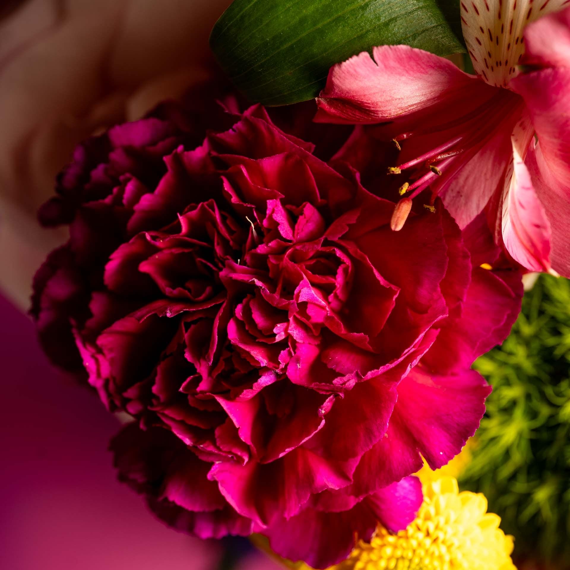 Lovely Day – Bold Abstract Textured Magenta Peony Floral Art Print