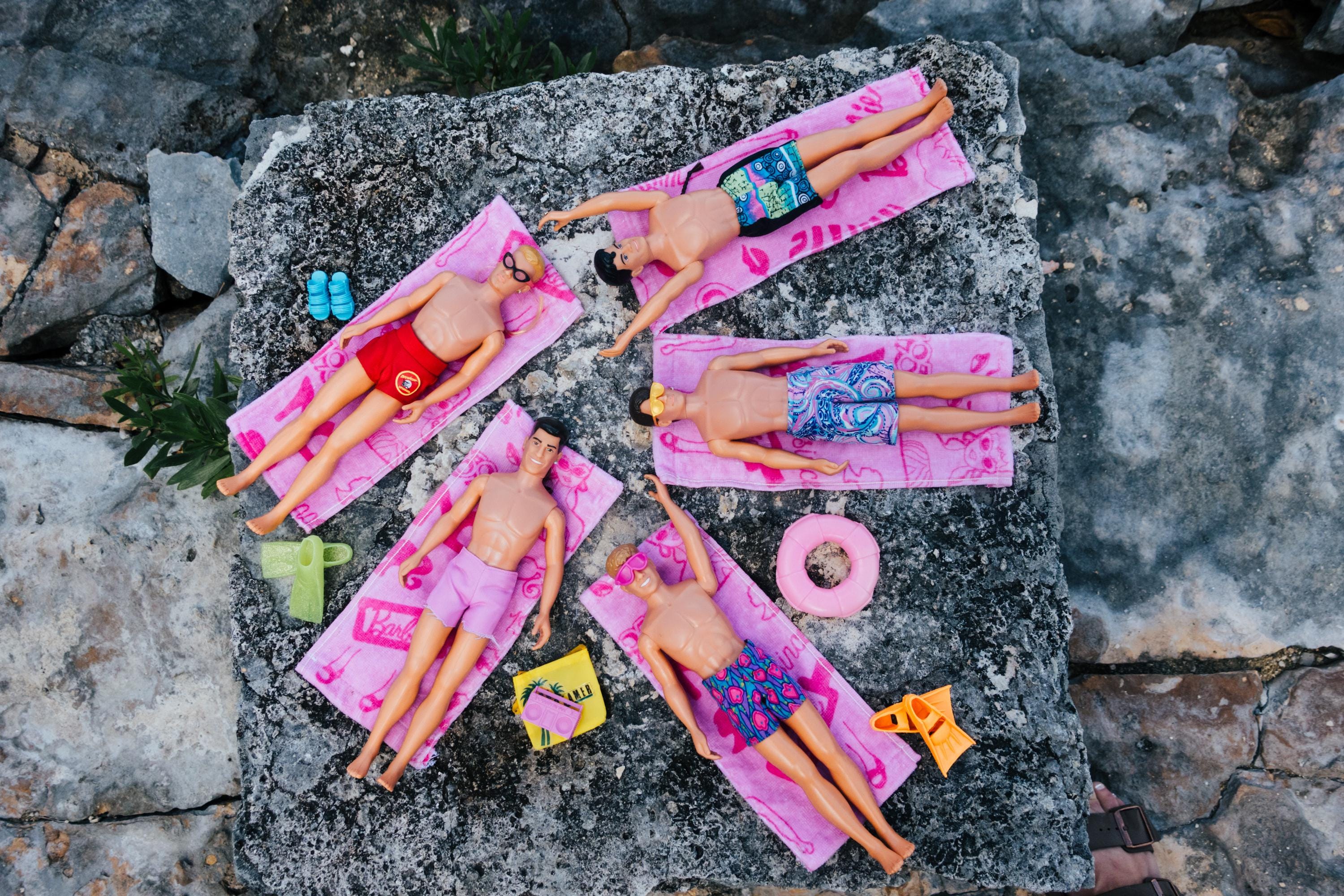 NKOTB Dolls Beach Print: Akumal Mexico Vacation Home Decor