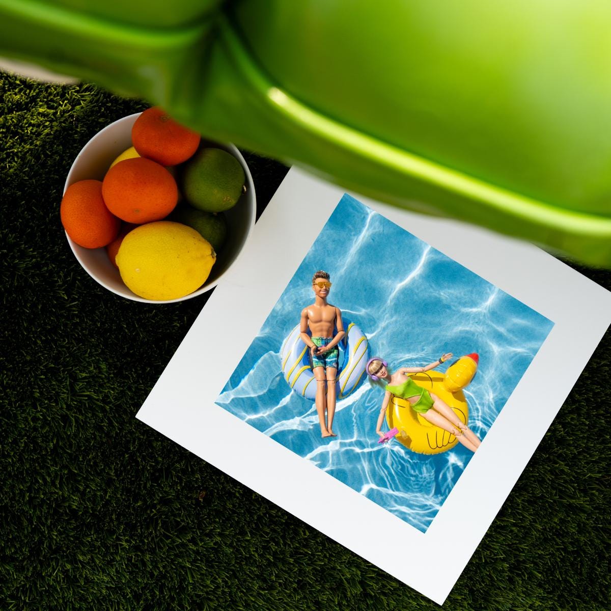 Custom Doll Pool Float Print – Fun Summer Couple Photography
