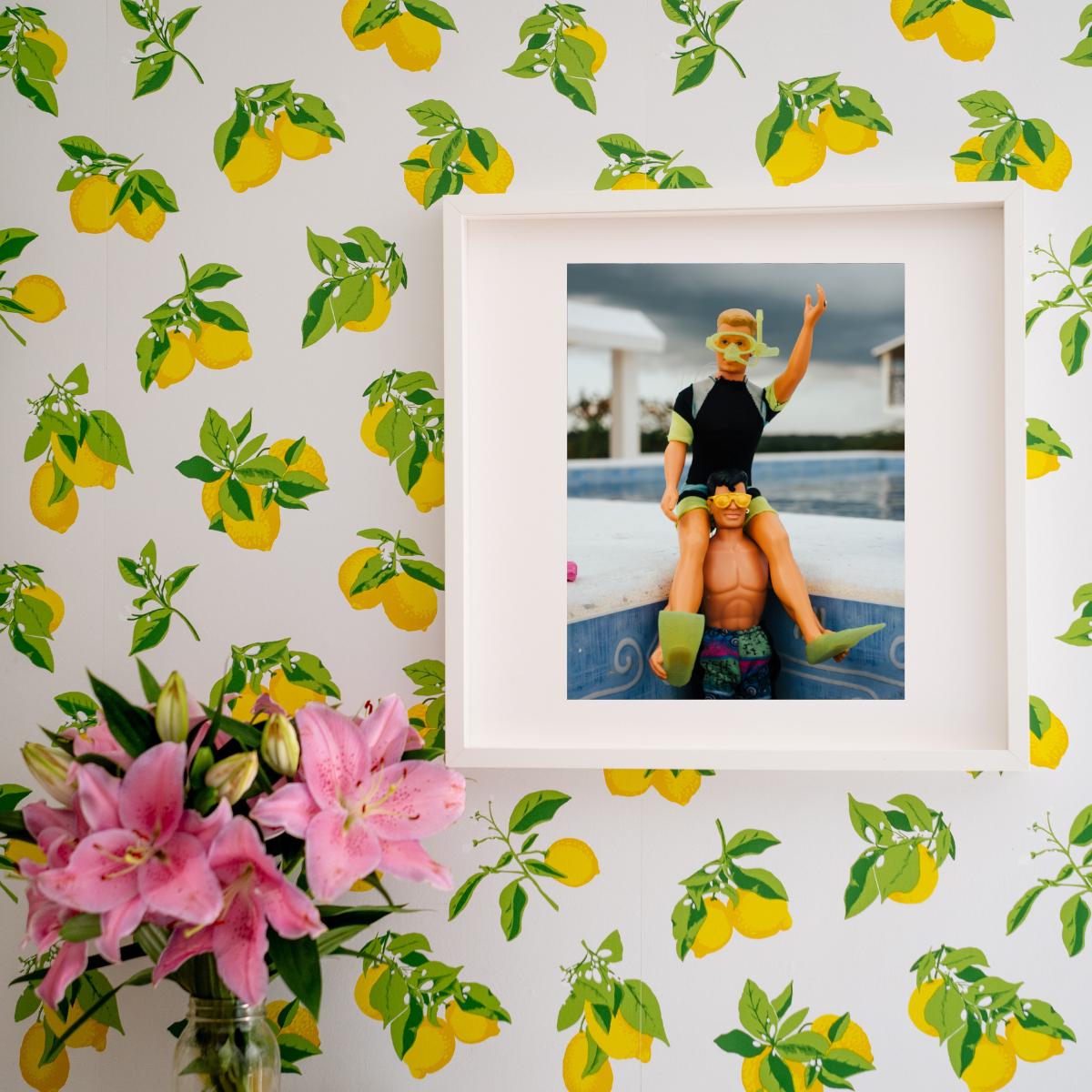 NKOTB Pool Party Print: Chicken Fight Champions, Funny Home Decor