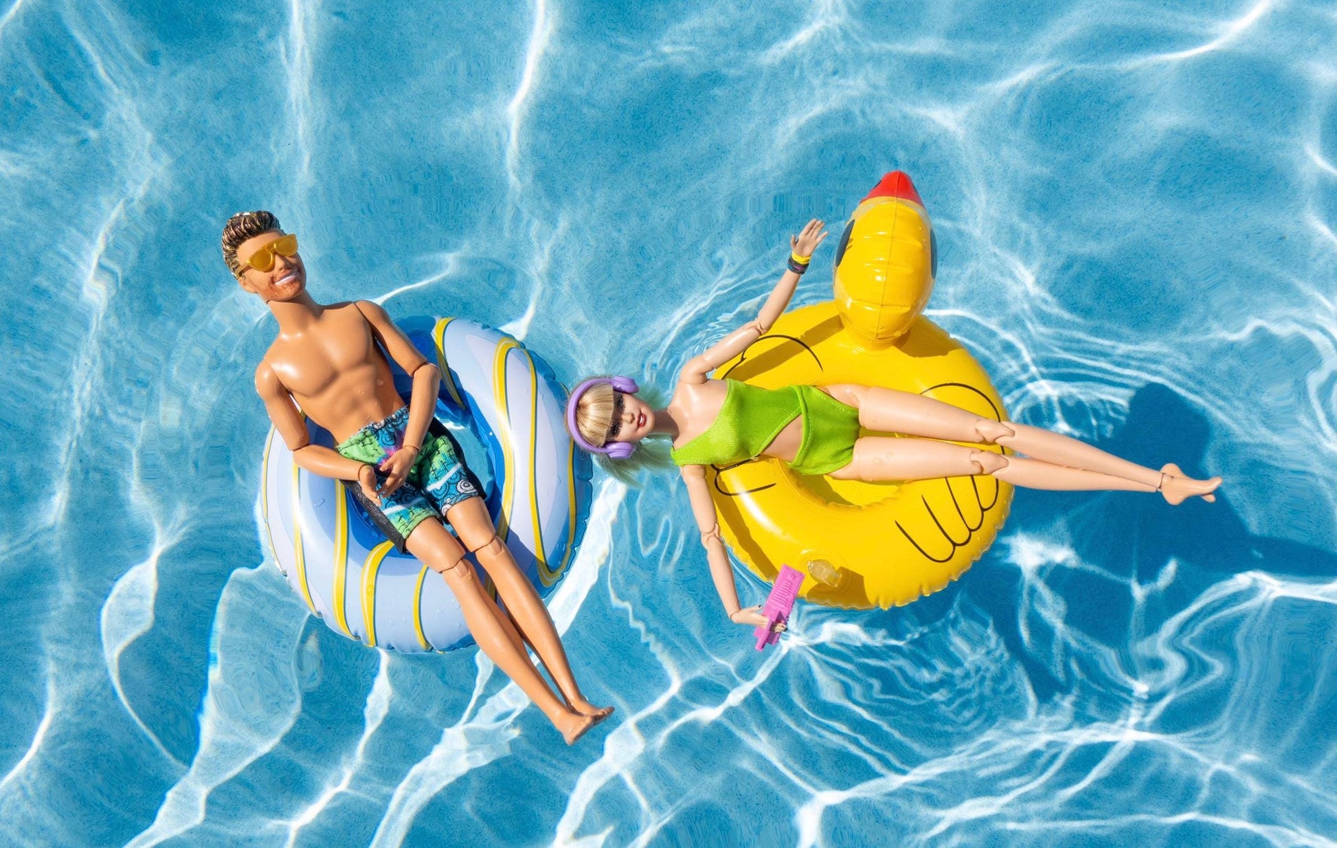 Custom Doll Pool Float Print – Fun Summer Couple Photography