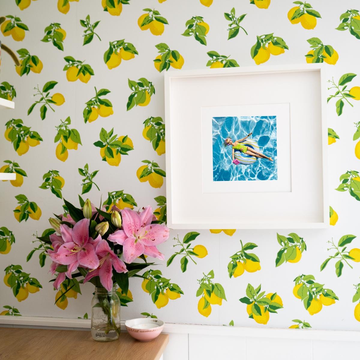 Fun Doll Pool Float Art Print – Vibrant Summer Photography