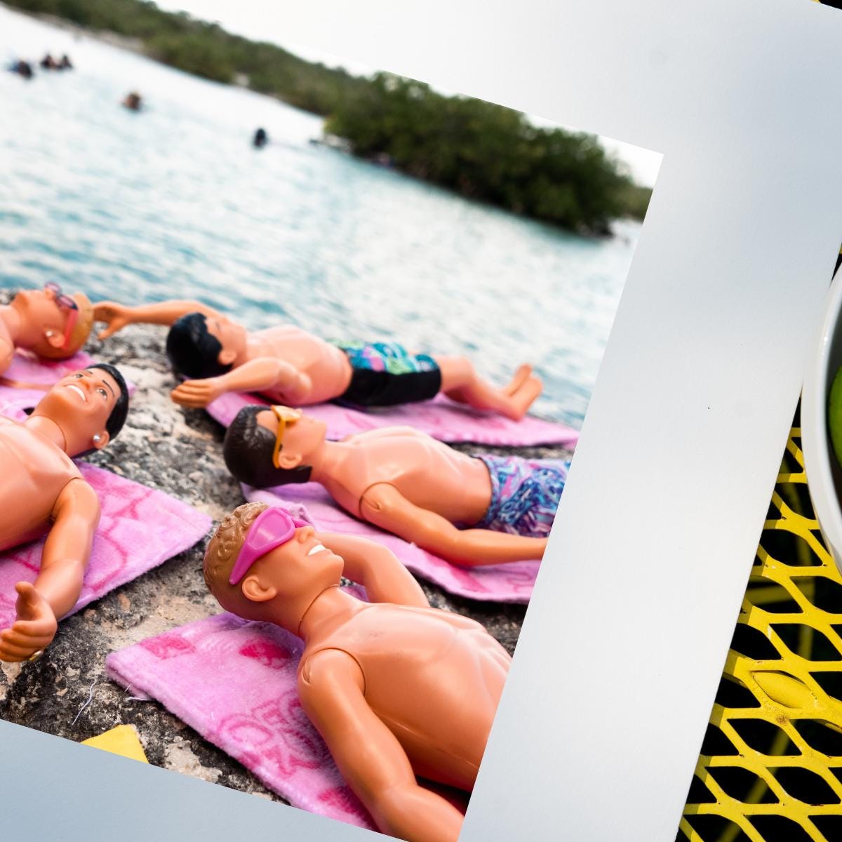 Towel Time – Rockside Relaxation with NKOTB Dolls in Akumal, Mexico, Vacation Home Decor Gift