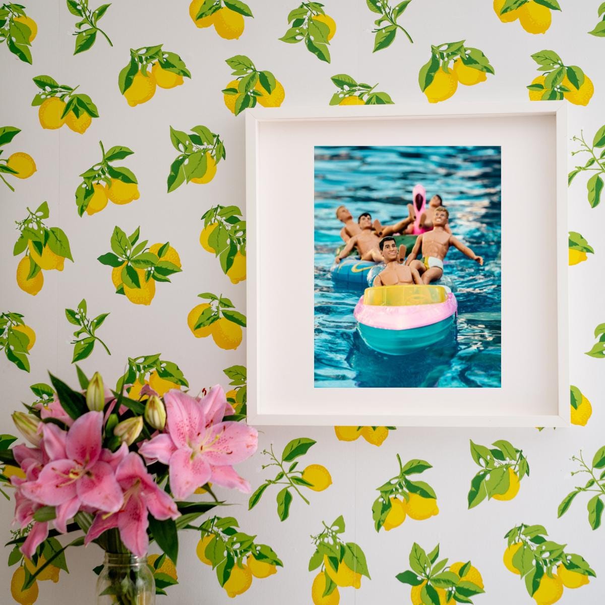 NKOTB Doll Pool Art Print: 90s Nostalgia Summer Photo
