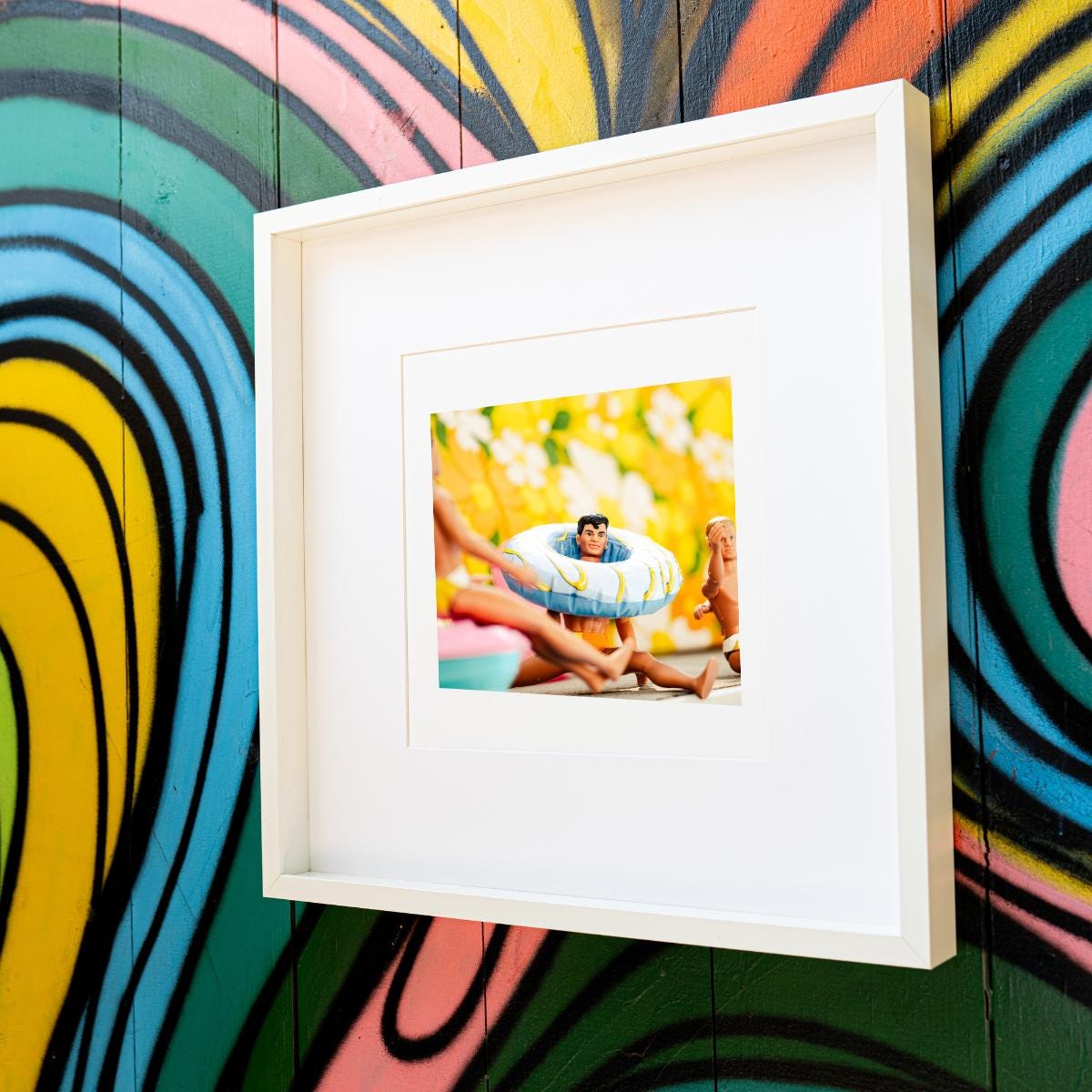 NKOTB Dolls Pool Party Art Print: Nostalgic Summer Decor